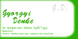 gyorgyi denke business card